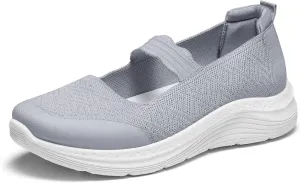 Mary Jane Flats Comfortable Lightweight Walking Shoes Breathable Non Slip Dressy Casual Knit Flats for Women