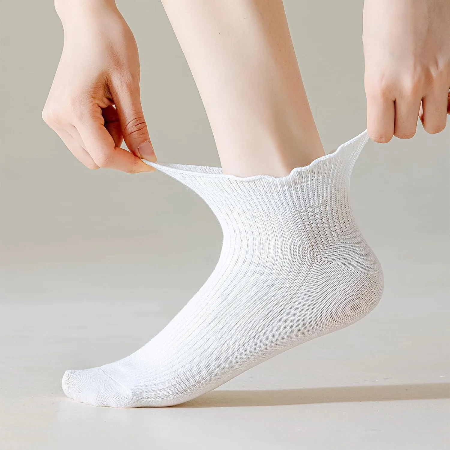 Mcool Mary Womens Ankle Ruffle Socks Casual Cotton Frilly Breathable Cute Knit Lettuce Trim No Show Socks 6 Pack
