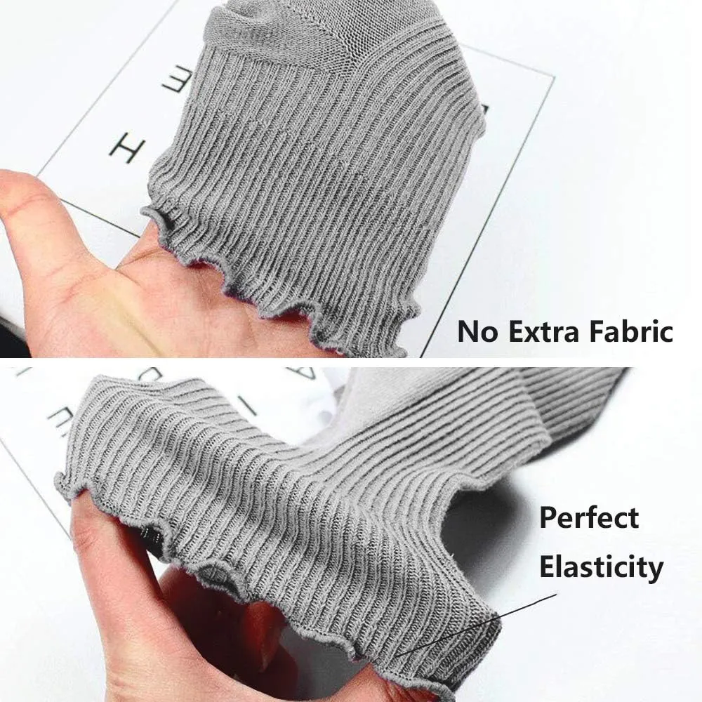 Mcool Mary Womens Socks, Ruffle Turn-Cuff Casual Crew Socks Breathable Cool Knit Cotton Lettuce Ankle Frilly Sock 6 Pack