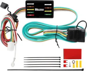 MECMO 4-Pin Trailer Wiring Harness 56370 for 2017-2024 Honda CRV Plug & Play T-Connector Custom 4 Way Flat Trailer Wire Vehicle-Side 4 Prong Towing Tow Hitch Connector for Honda CR-V Trailer Light