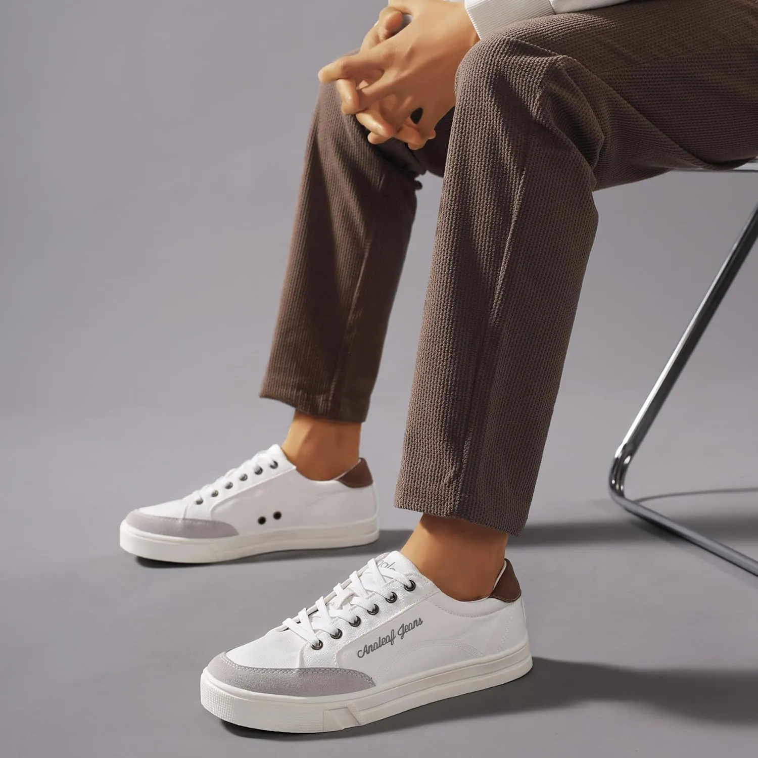 Mens Canvas Sneakers Casual Shoes Low Top Lace Up Shoes