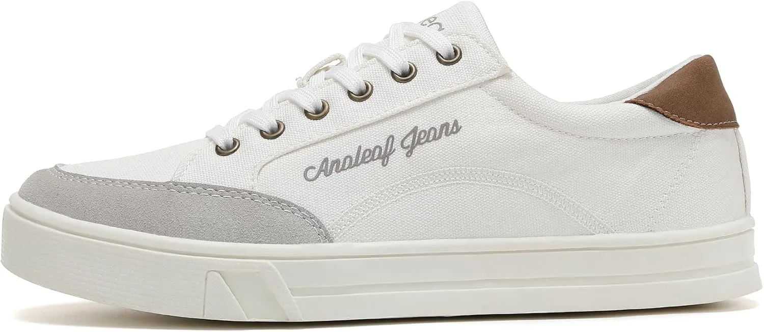 Mens Canvas Sneakers Casual Shoes Low Top Lace Up Shoes