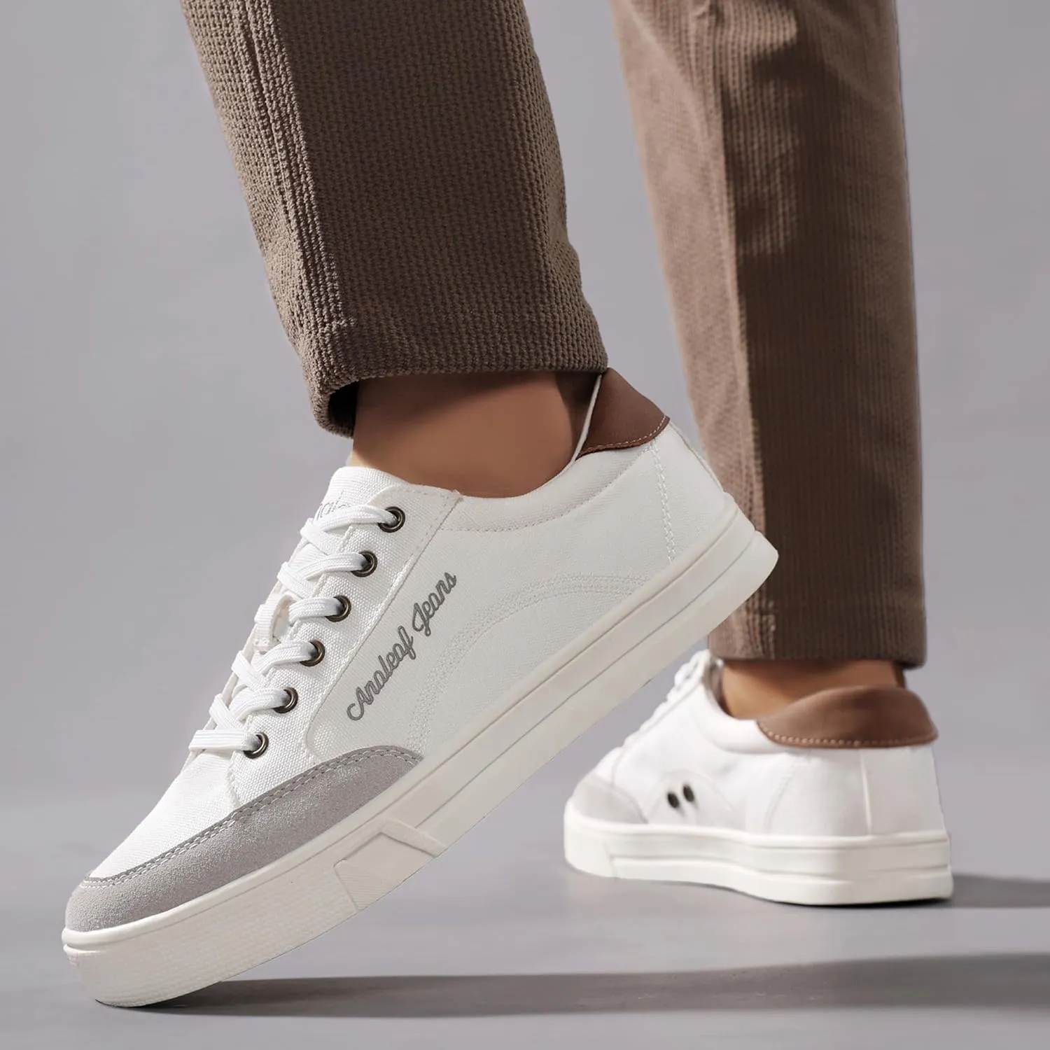 Mens Canvas Sneakers Casual Shoes Low Top Lace Up Shoes