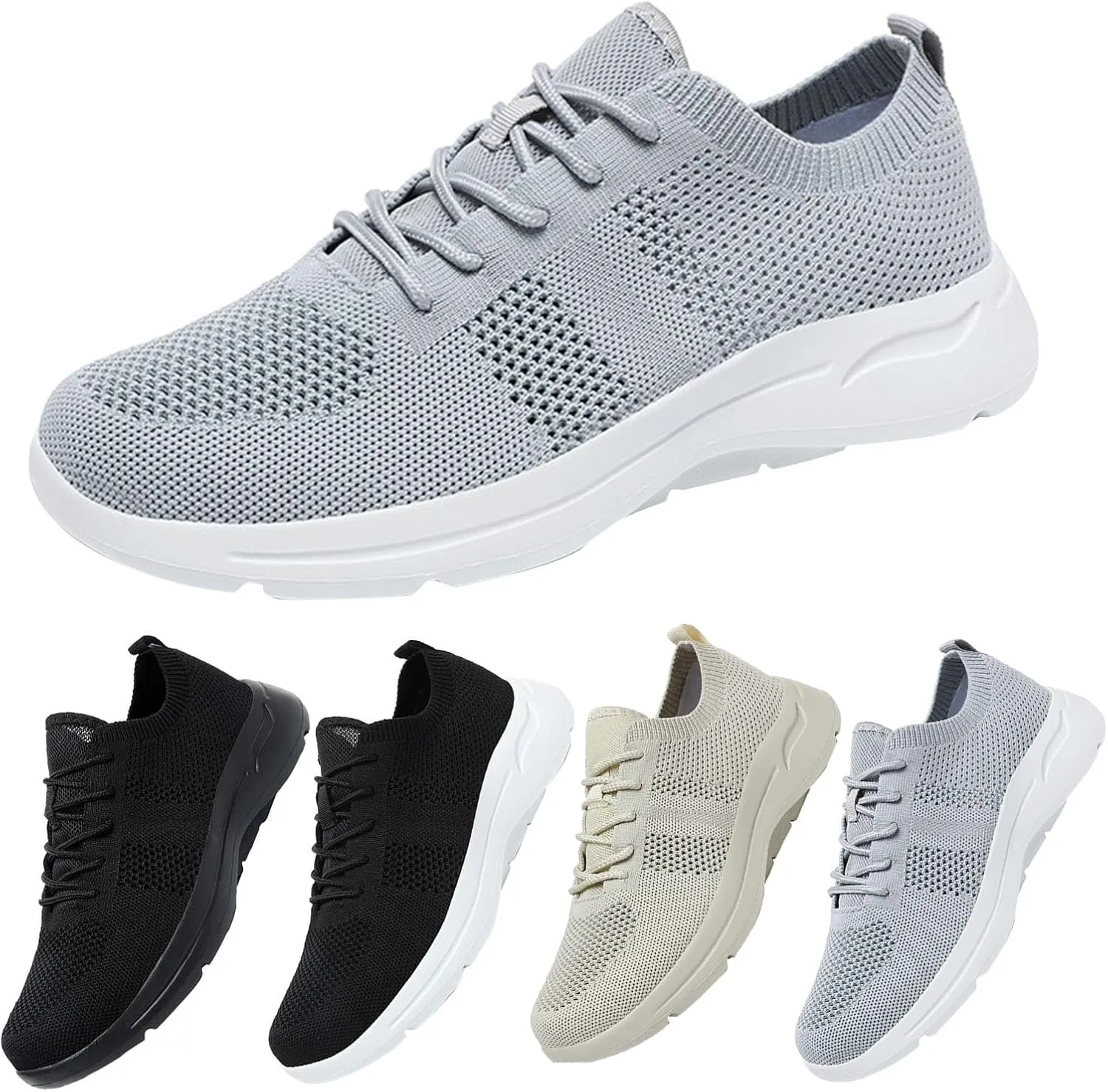 Men's Casual Dress Shoes Comfort Walking Shoes Mesh Running Shoes for Women Arch Support Casual Shoes Trendy Slip On Sneakers Steel Toe Tennis Shoe Trainers Shoe