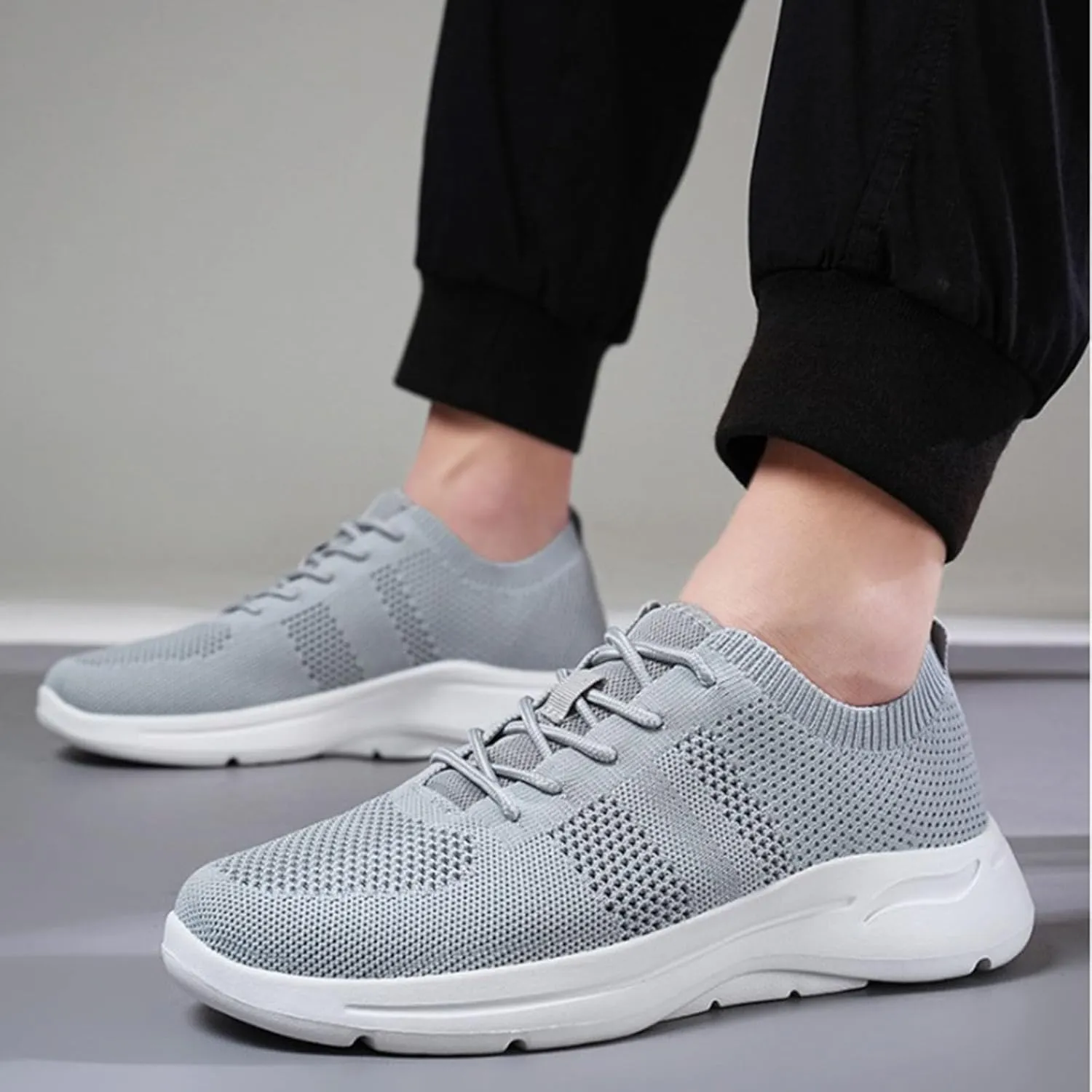 Men's Casual Dress Shoes Comfort Walking Shoes Mesh Running Shoes for Women Arch Support Casual Shoes Trendy Slip On Sneakers Steel Toe Tennis Shoe Trainers Shoe