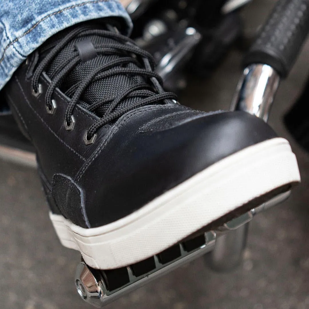 Milwaukee Leather Men's Motorcycle Reinforced Street Biker Casual Riding Shoes Leather Suede Canvas - 8