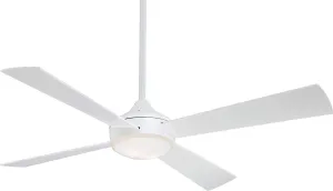 Minka-Aire F521L-WHF Aluma 52 Inch Ceiling Fan with Integrated LED Light in Flat White Finish