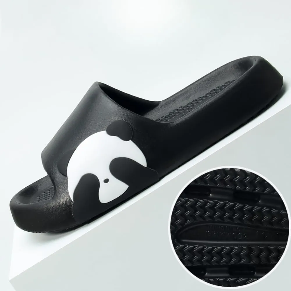 Panda Slippers - Cute Cartoon Indoor Outdoor Wear for Couples - EVA Bathroom Slippers