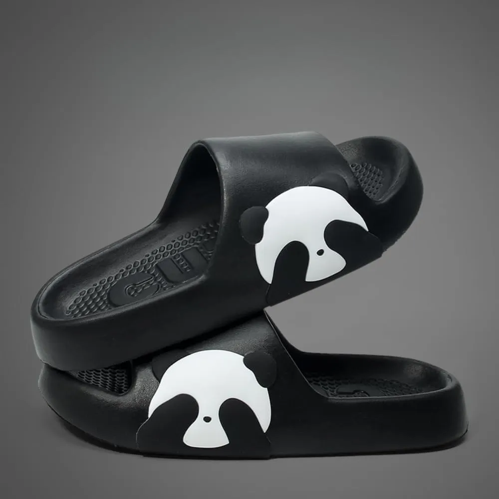 Panda Slippers - Cute Cartoon Indoor Outdoor Wear for Couples - EVA Bathroom Slippers