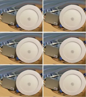 Philips (case of 6) Lightolier FD6R LED Flat Downlight Dual Select, CCT selector (2700K, 3000K, 3500K, 4000K & 5000K) and Lumen selector, 6 inch Round LED Downlight, White, 0-10V Dimming
