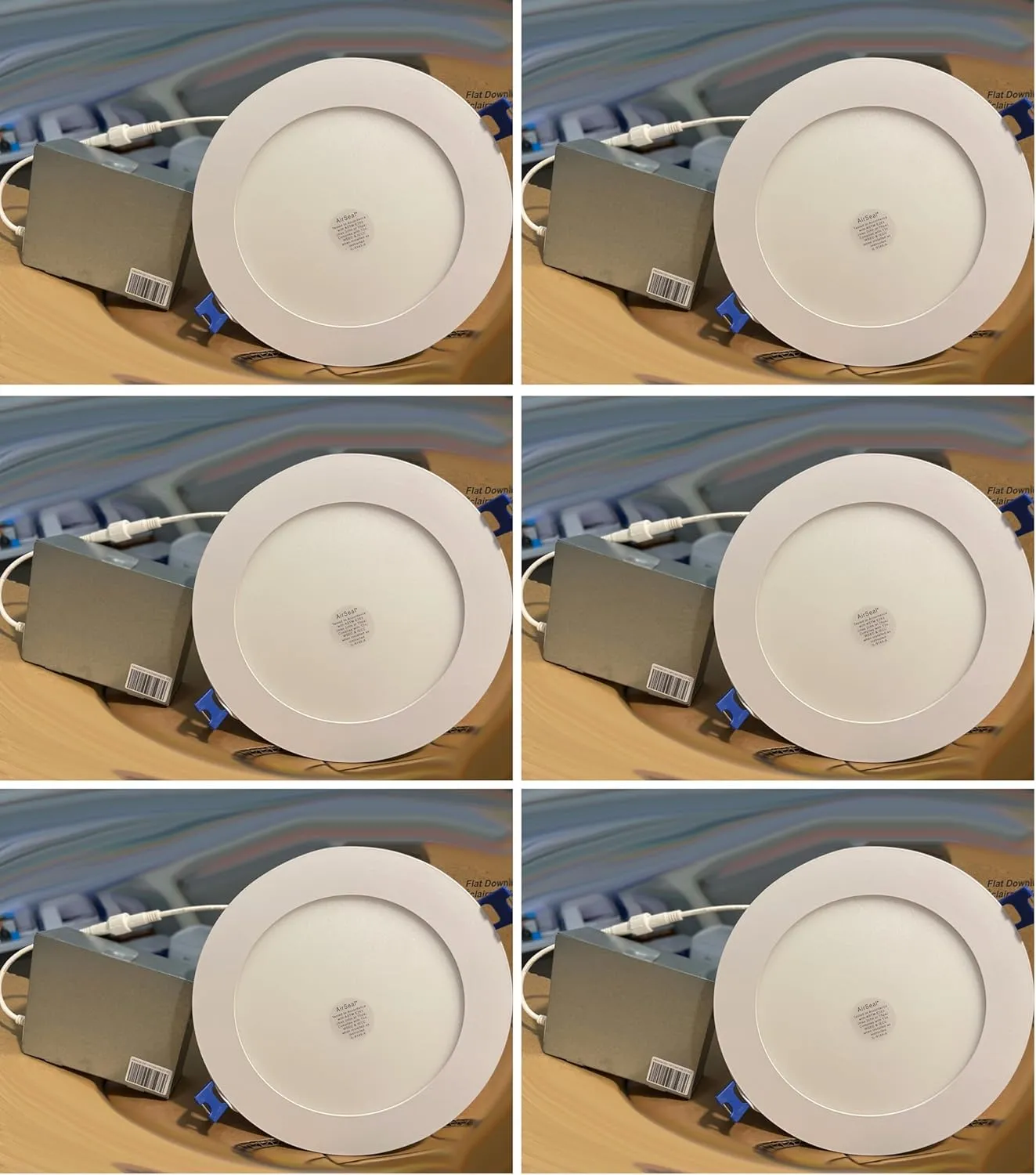 Philips (case of 6) Lightolier FD6R LED Flat Downlight Dual Select, CCT selector (2700K, 3000K, 3500K, 4000K & 5000K) and Lumen selector, 6 inch Round LED Downlight, White, 0-10V Dimming