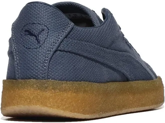 PUMA Mens Suede Crepe Canvas Lace Up Sneakers Shoes Casual - White
