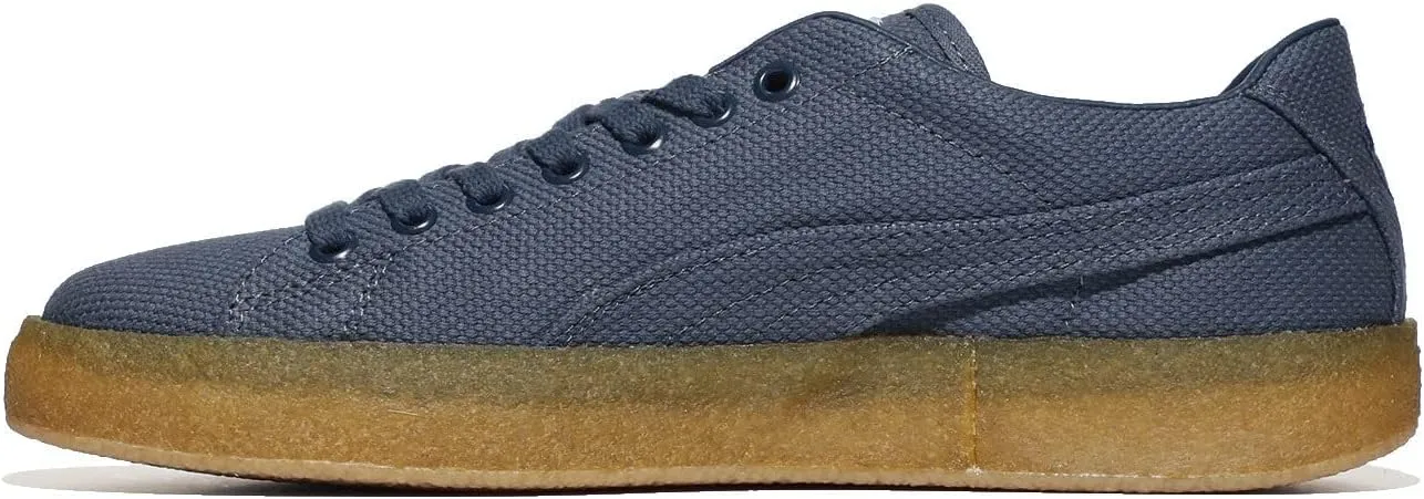 PUMA Mens Suede Crepe Canvas Lace Up Sneakers Shoes Casual - White