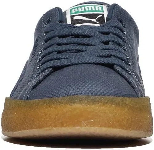PUMA Mens Suede Crepe Canvas Lace Up Sneakers Shoes Casual - White