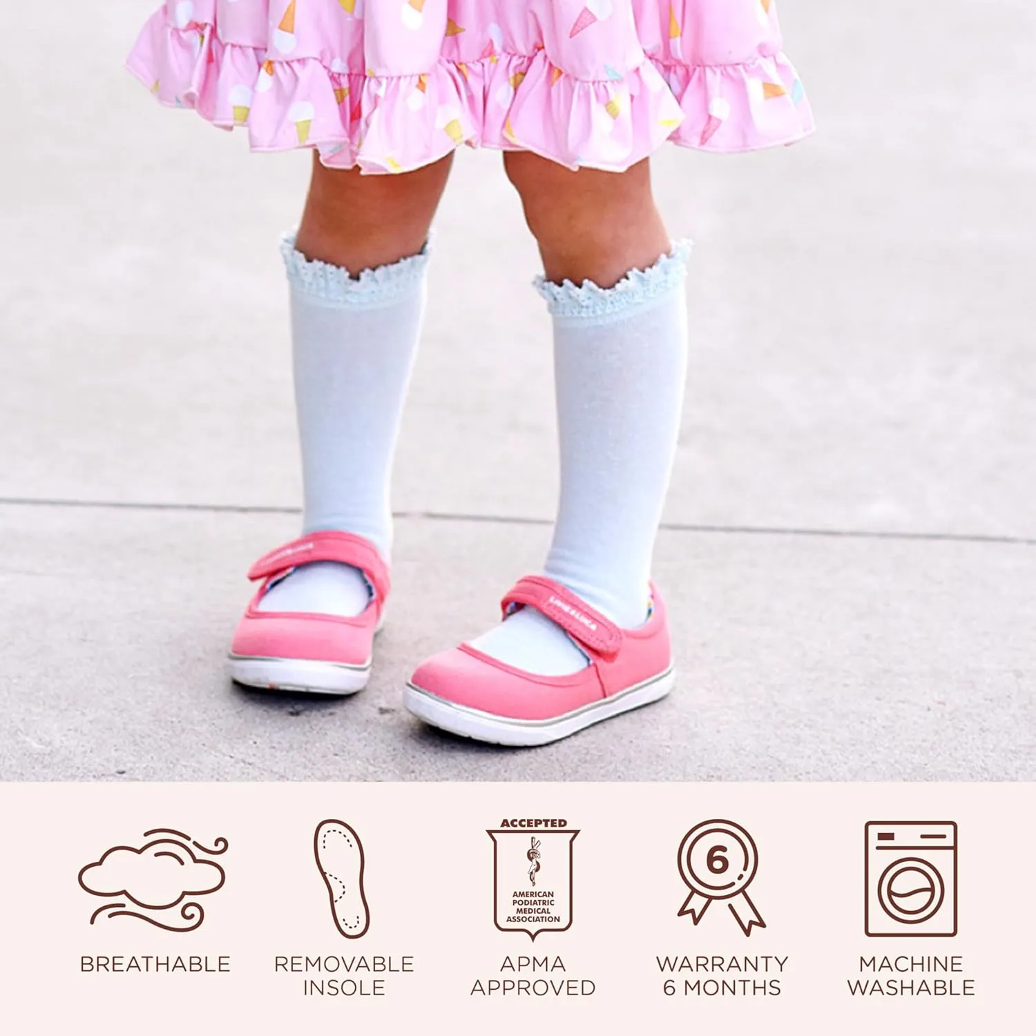Ravine Eco Girls Mary Jane Toddler Shoes - 100% Vegan Anti Stink Technology - Certified Safe Foot Growth, Baby, Toddler, & Kids Mary Janes Flats for School Uniform, Dress Party, Wedding Flower Girl