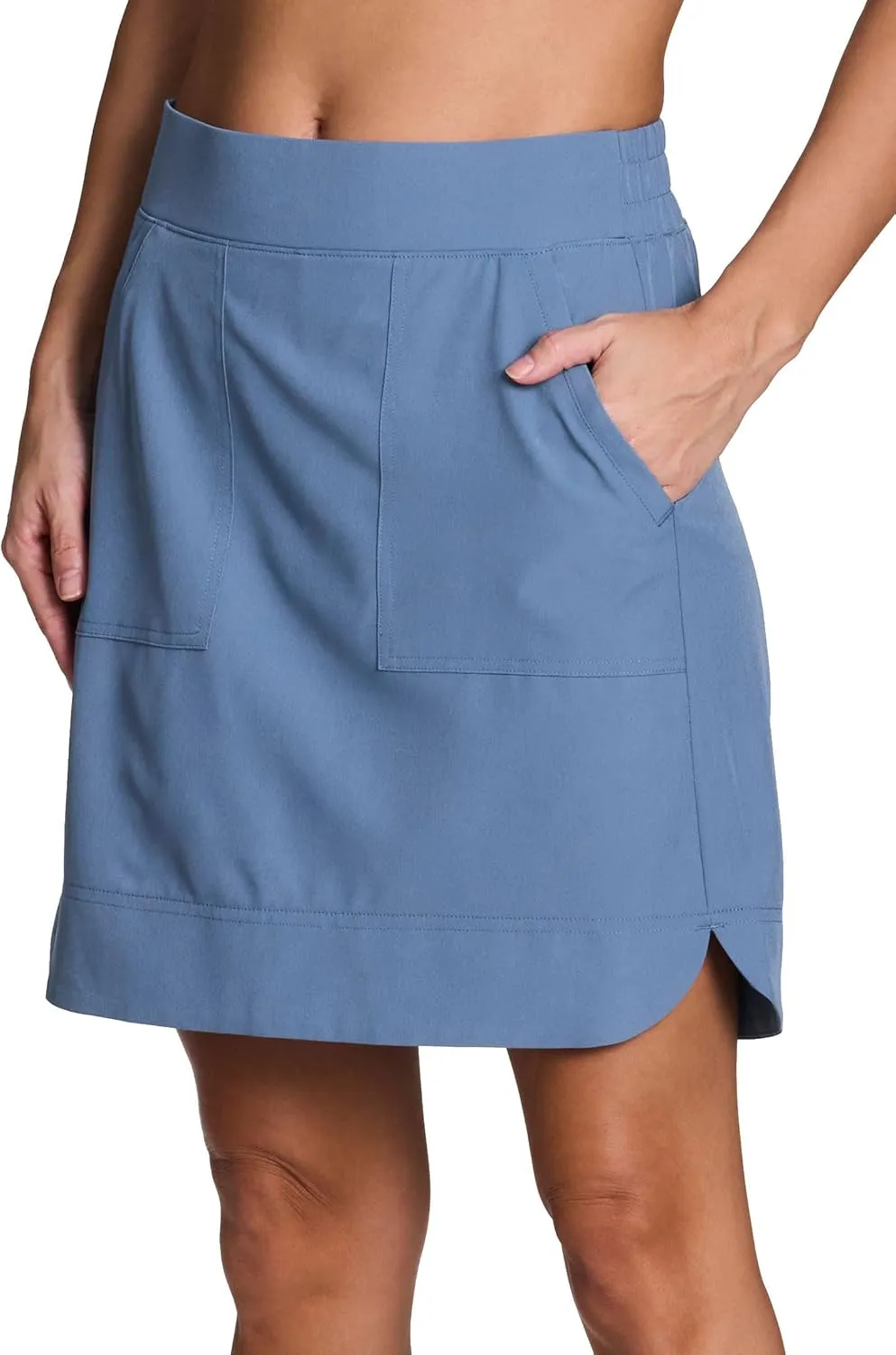 RBX Active Longer Length Skort for Women, Quick Drying Woven Pickleball Golf Skort with Pockets for Tennis, Hiking, Running