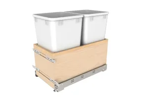 Rev-A-Shelf Wood Bottom Mount Pullout Waste Container w/Soft-Close