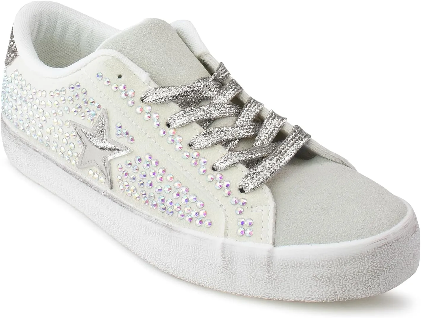 RF ROOM OF FASHION Women's Casual Low Top Trendy Fashion Star Sneakers Flats