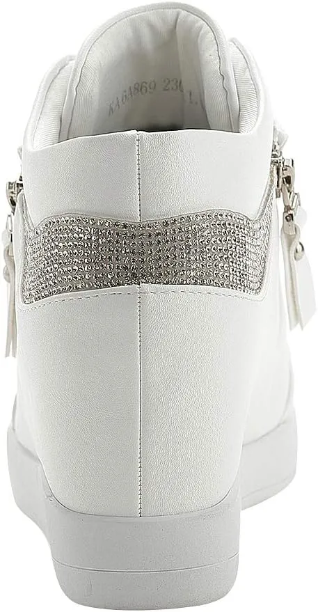 rismart Women's Wedge Platform Bootie Fashion Sneakers