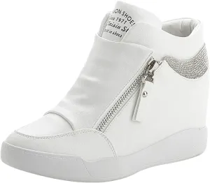 rismart Women's Wedge Platform Bootie Fashion Sneakers