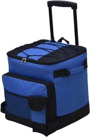 Rolling Cooler Cart Cooler Bag Insulated Portable Oxford Leakproof Wheeled Cooler Cool Bag for Office Parks Travel Cars Works