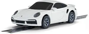 Scalextric Micro Porsche 992 Turbo White 1:64 Slot Race Car G2214,Light Lilac