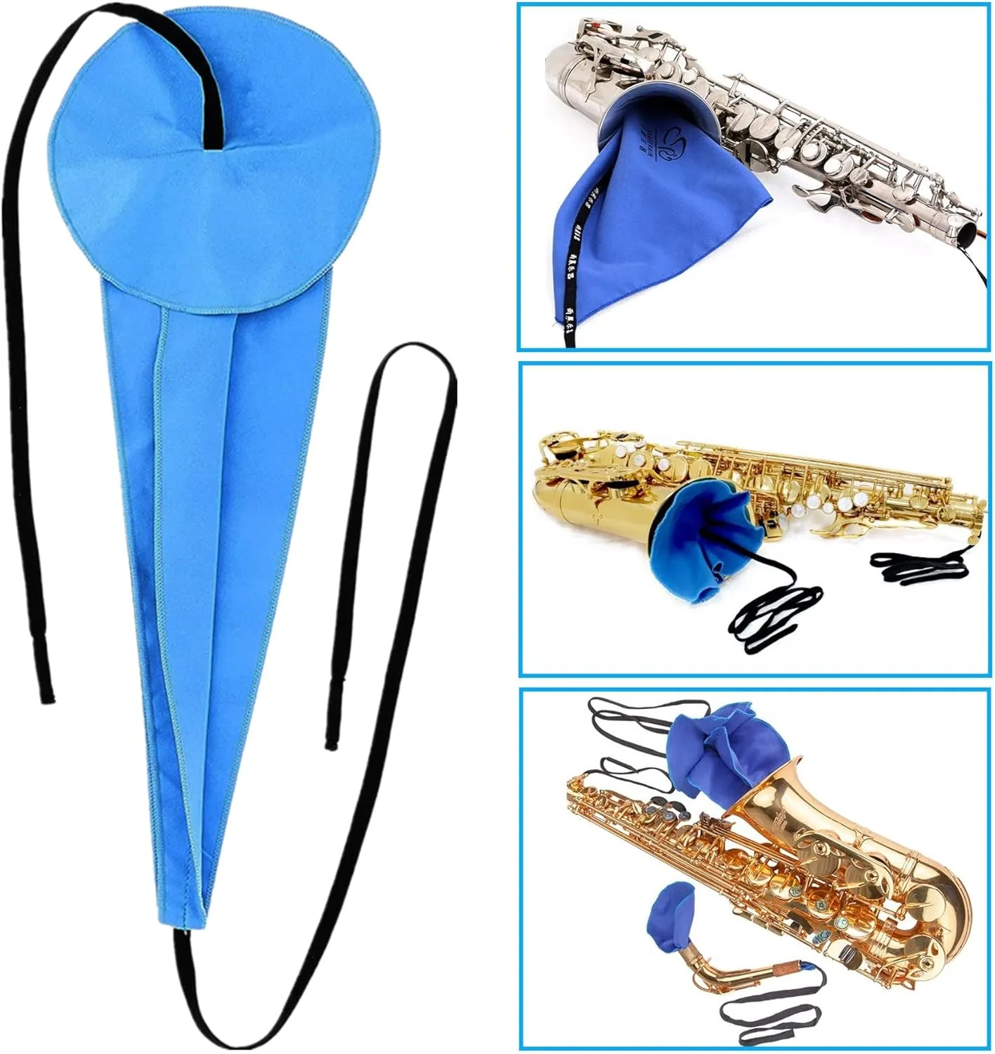 SKYNEO Saxophone Cleaning kit, Clarinet Cleaning Kit with Maintenance Kit,Cork Grease,Swab,Strap,Cleaning Cloth,Thumb Rest,Reed Case,Mouthpiece Brush and More