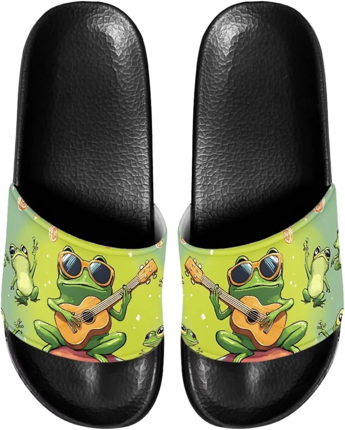 Slippers Sandals for Women EVA Flat Slides Anti-Slip House Shower Shoes Indoor Outdoor Open Toe Spa Pool Slides SizeUS 6-13.5
