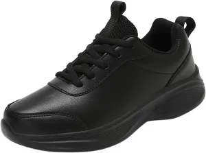 Sneakers for Women Leather Suede Casual Lace Up Non-Slip Walking Shoes Comfortable Tennis Running Shoes