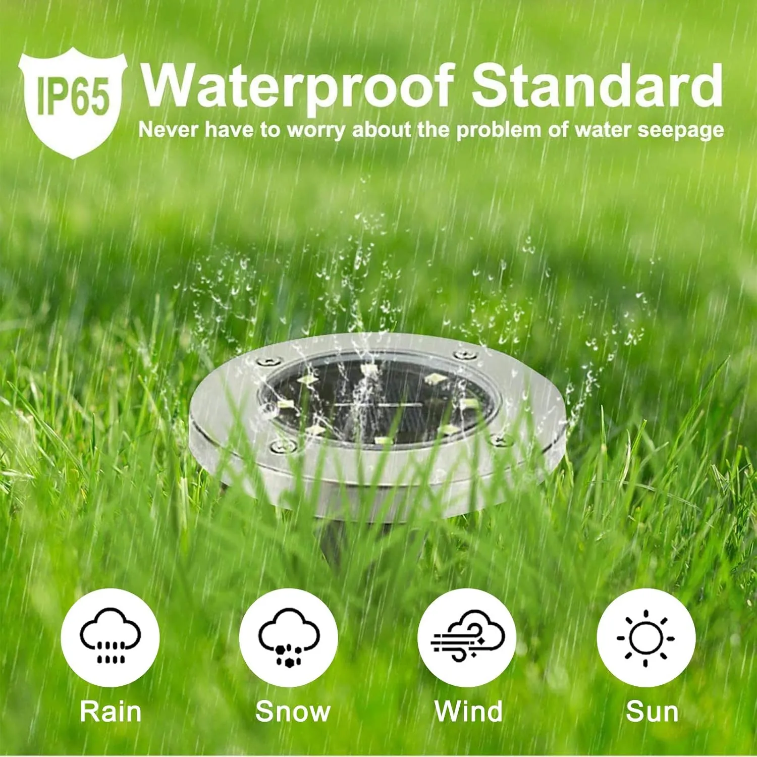 Solar Ground Lights, Waterproof Solar Garden Light, Upgraded Outdoor Garden Waterproof Bright in-Ground Light, Landscape Lights for Pathway,Yard,Deck,Lawn,Patio,Walkway (12 Pack White Light)
