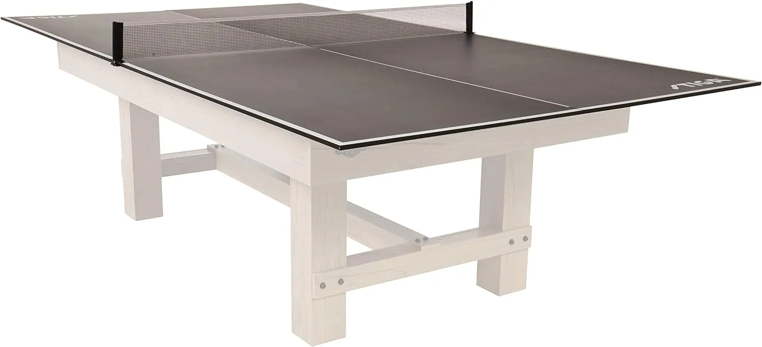 STIGA Premium Table Tennis Conversion Top - Ping Pong Pool Table Toppers with Net - Regulation Size - 2 Piece and 4 Piece Available
