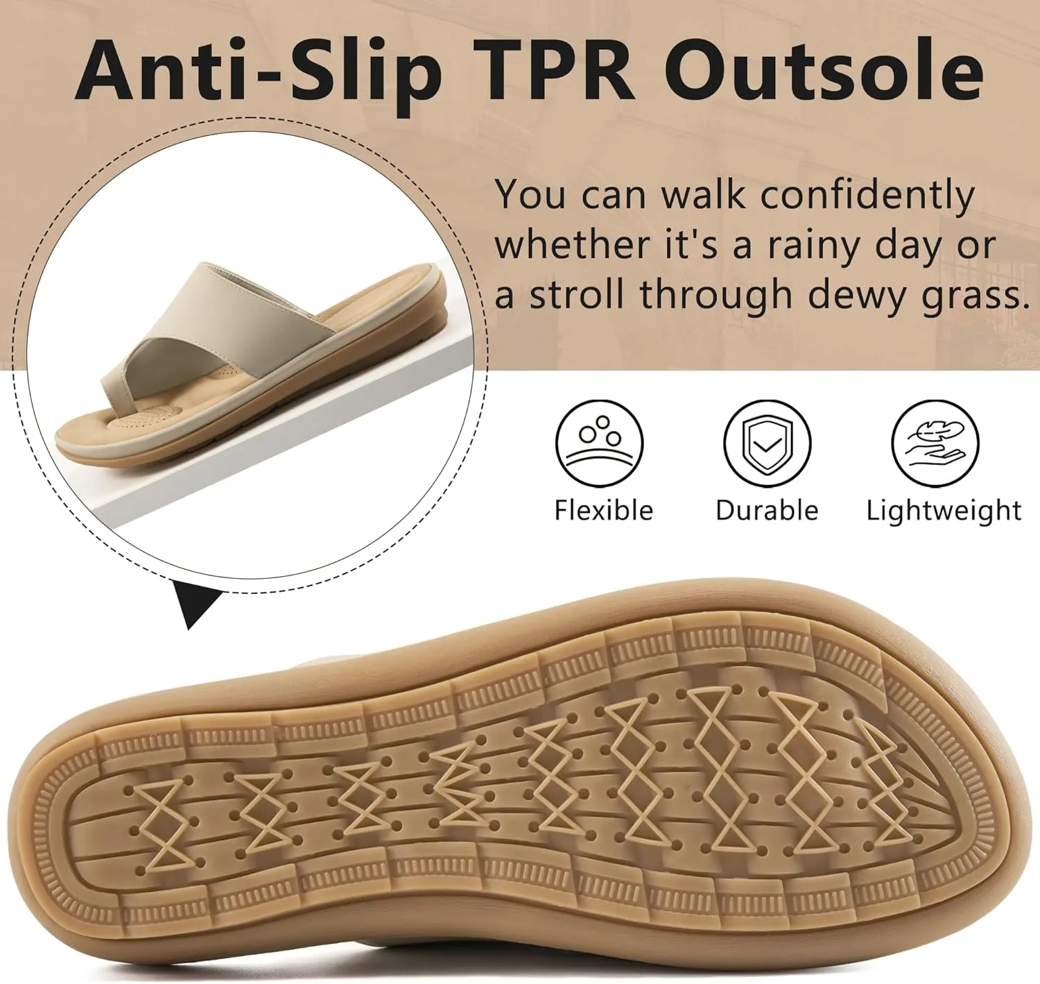Summer Flat Sandals for Women: Comfortable Walking Dressy Slides for 2025 - Ladies Orthopedic Casual Shoes Indoor Outdoor