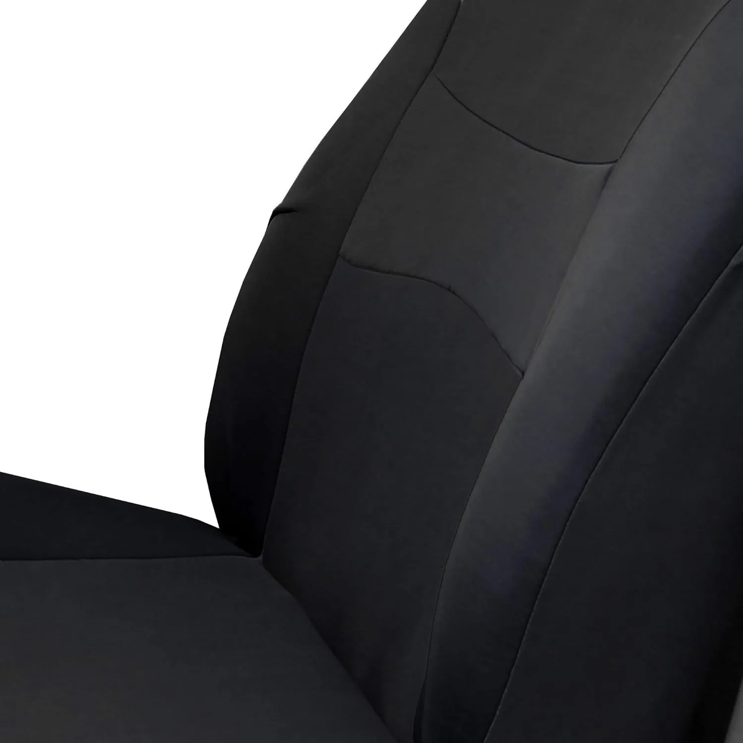 TLH Light & Breezy Flat Cloth Seat Covers Front, Airbag Compatible-Universal Fit for Cars, Auto, Trucks, SUV (Black)