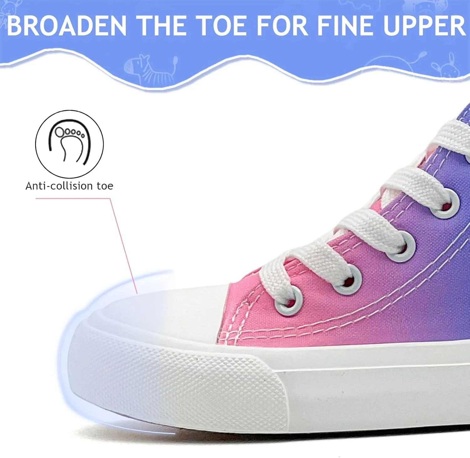 Toddler Sneakers for Girls Boys High Top Kids Lace Up Canvas Fashion Shoes Comfortable Classic Casual Running Walking Shoe