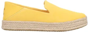 TOMS Womens Carolina Platform Espadrille Slip On Flats Casual - Yellow