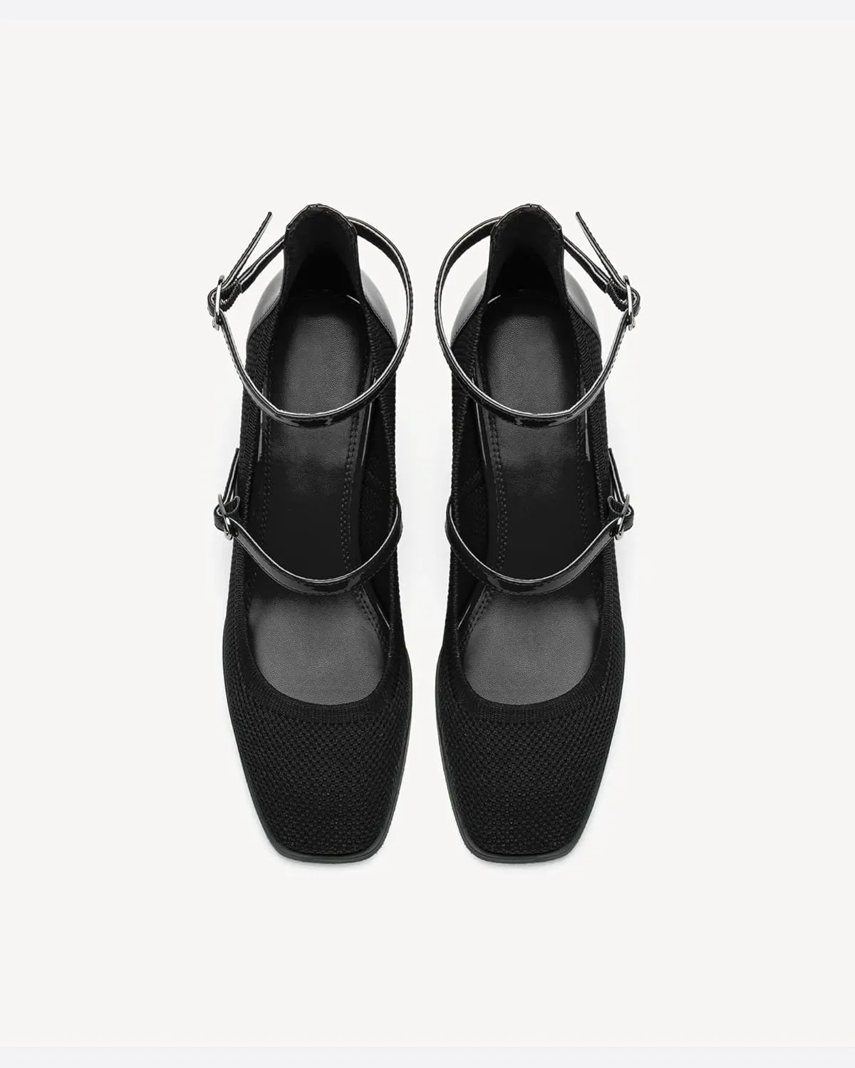 Vintage Patent Mary Jane Pumps, Women's Chunky Heel