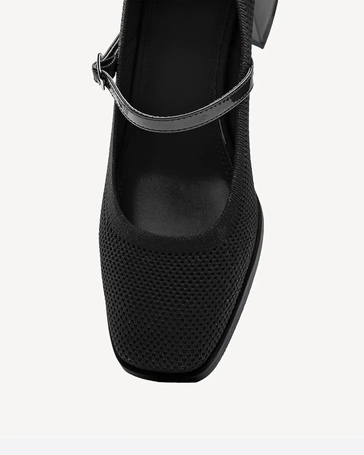 Vintage Patent Mary Jane Pumps, Women's Chunky Heel