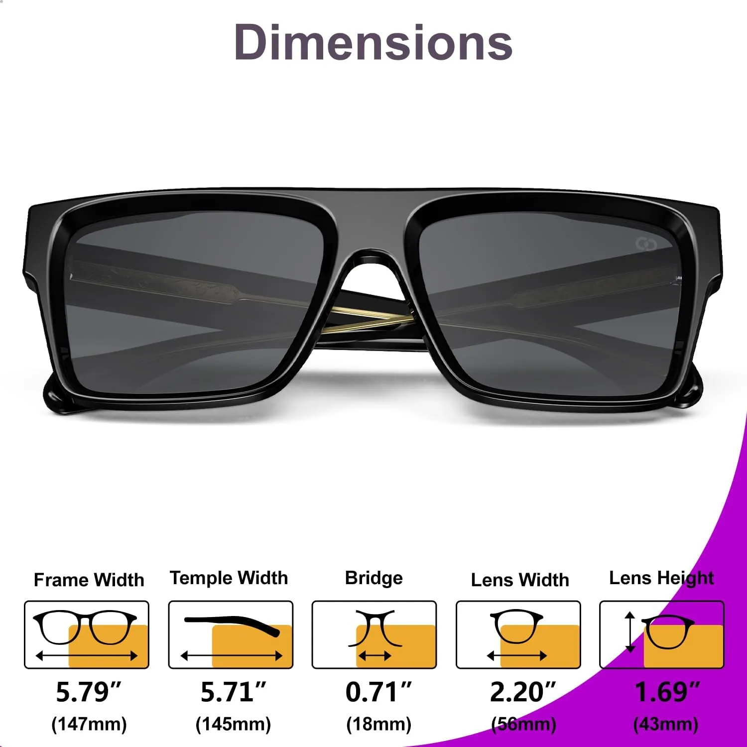 VISOONE Oversized Square Flat Top Sunglasses Women Men Retro Trendy Fashion Accessories UV400 Protection Shades Alba