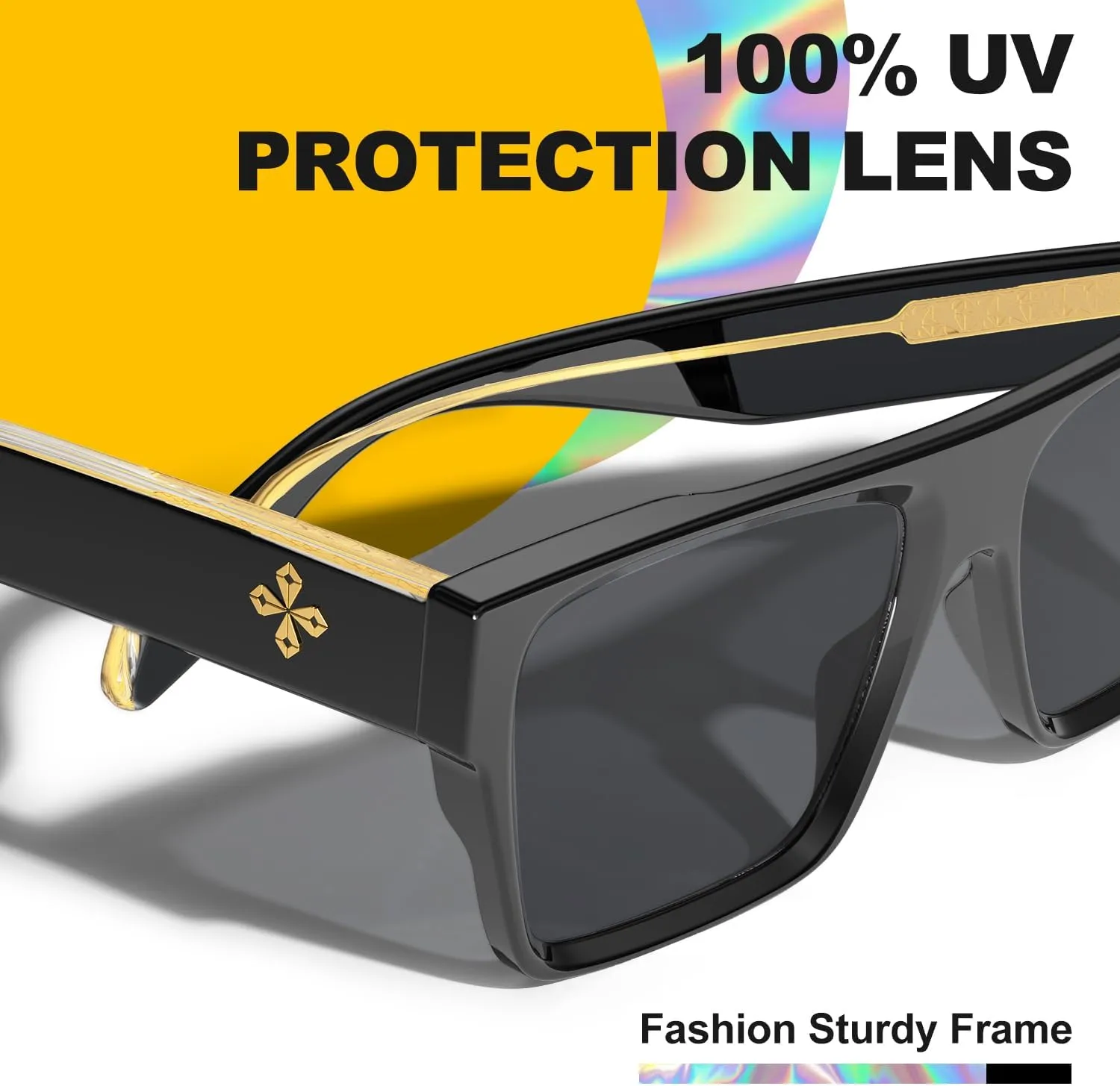 VISOONE Oversized Square Flat Top Sunglasses Women Men Retro Trendy Fashion Accessories UV400 Protection Shades Alba