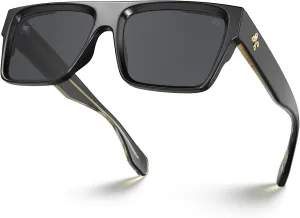 VISOONE Oversized Square Flat Top Sunglasses Women Men Retro Trendy Fashion Accessories UV400 Protection Shades Alba