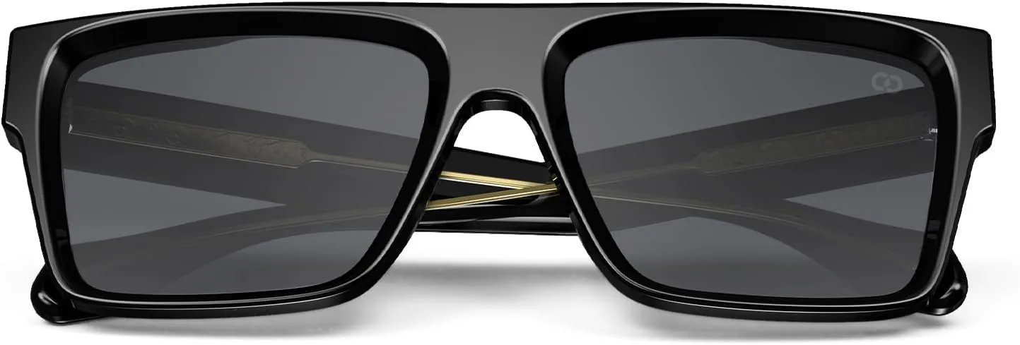 VISOONE Oversized Square Flat Top Sunglasses Women Men Retro Trendy Fashion Accessories UV400 Protection Shades Alba