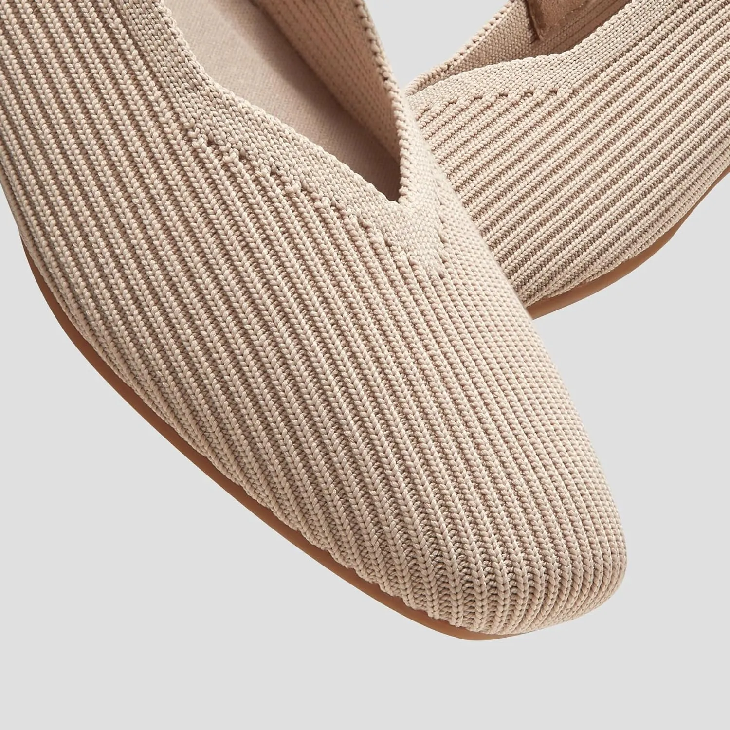 VIVAIA Margot Mary Jane Women Flat Shoes Comfortable for Work with Arch Support Slip on Square-Toe Washable Shoes