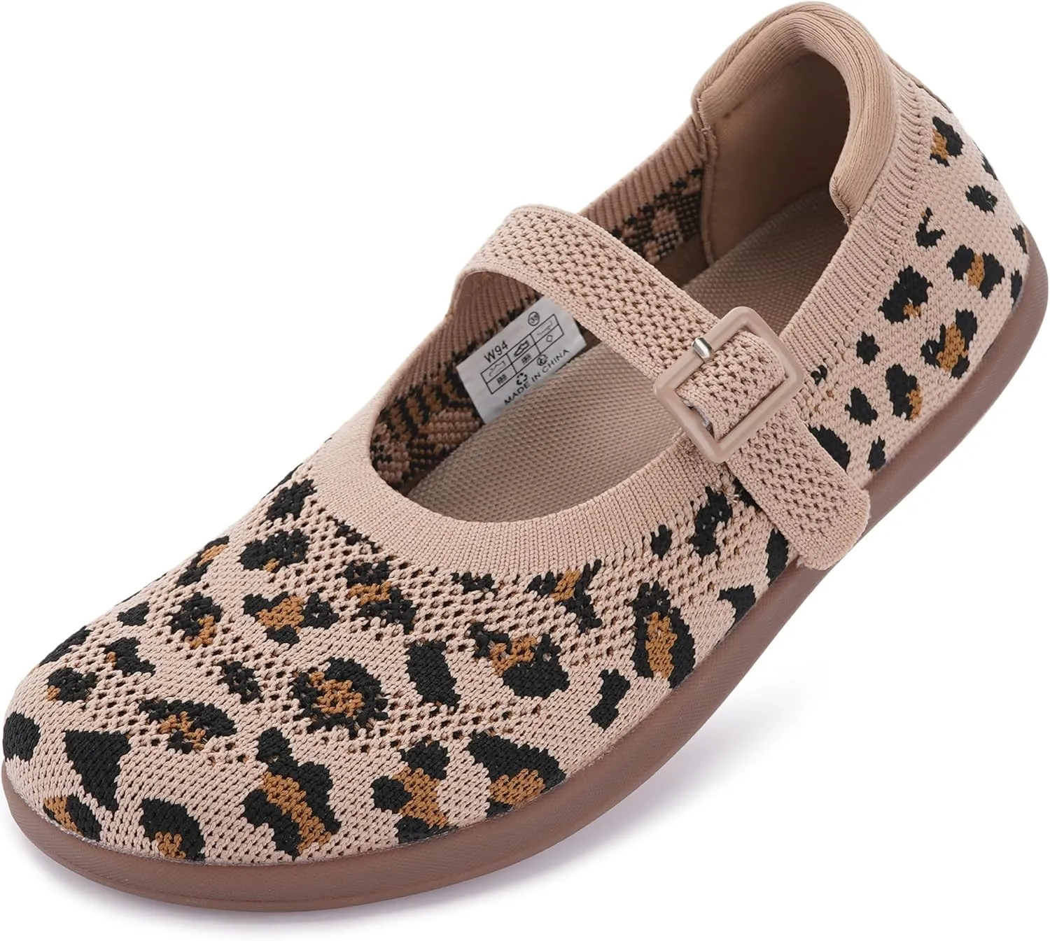 WHITIN Women's Barefoot Mary Jane Flats   Wide Toe Box   Zero Drop Sole   Adjustable Straps