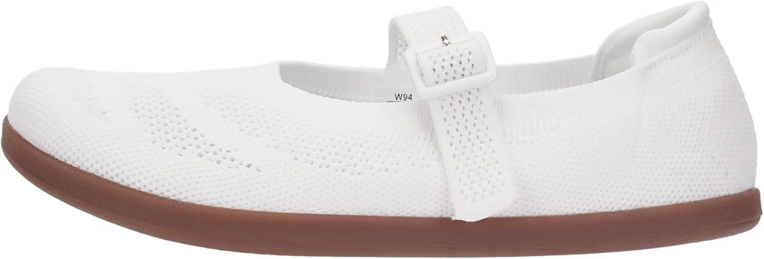 WHITIN Women's Barefoot Mary Jane Flats   Wide Toe Box   Zero Drop Sole   Adjustable Straps