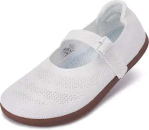 WHITIN Women's Barefoot Mary Jane Flats   Wide Toe Box   Zero Drop Sole   Adjustable Straps