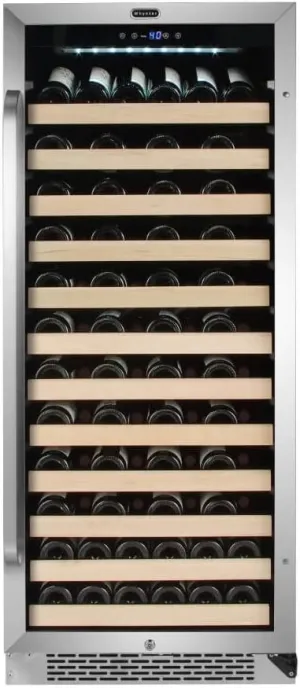 Whynter BWR-1002SD 100 Built-in or Freestanding Stainless Steel Compressor Large Capacity Wine Refrigerator Rack for Open Bottles and LED Display, Black-100, Black
