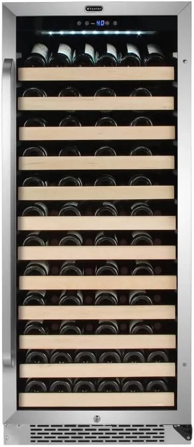 Whynter BWR-1002SD 100 Built-in or Freestanding Stainless Steel Compressor Large Capacity Wine Refrigerator Rack for Open Bottles and LED Display, Black-100, Black
