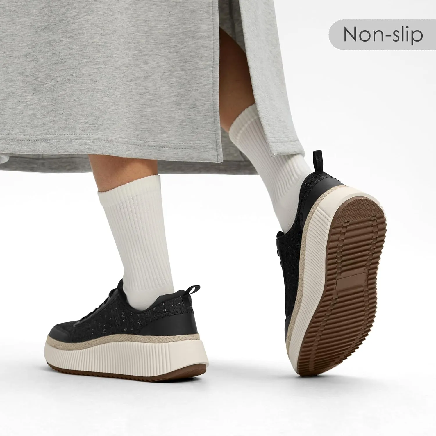 Women Espadrille Platform Sneakers Chunky Fashion Casual Shoes for Women Comfortable Walking Sneakers