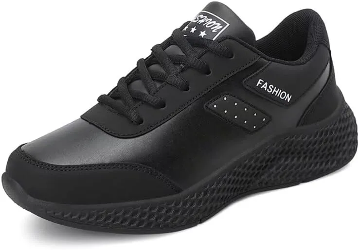 Womens Comfortable Synthetic Leather Walking Sneakers for Travel Sport