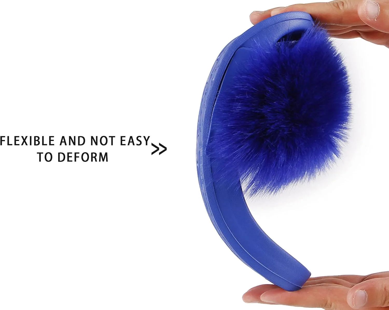 Women's Faux Fur Slides, Open Toe Cute Fur Slippers, Indoor or Outdoor Comfortable Furry Slide Sandals With Fluffy Fur